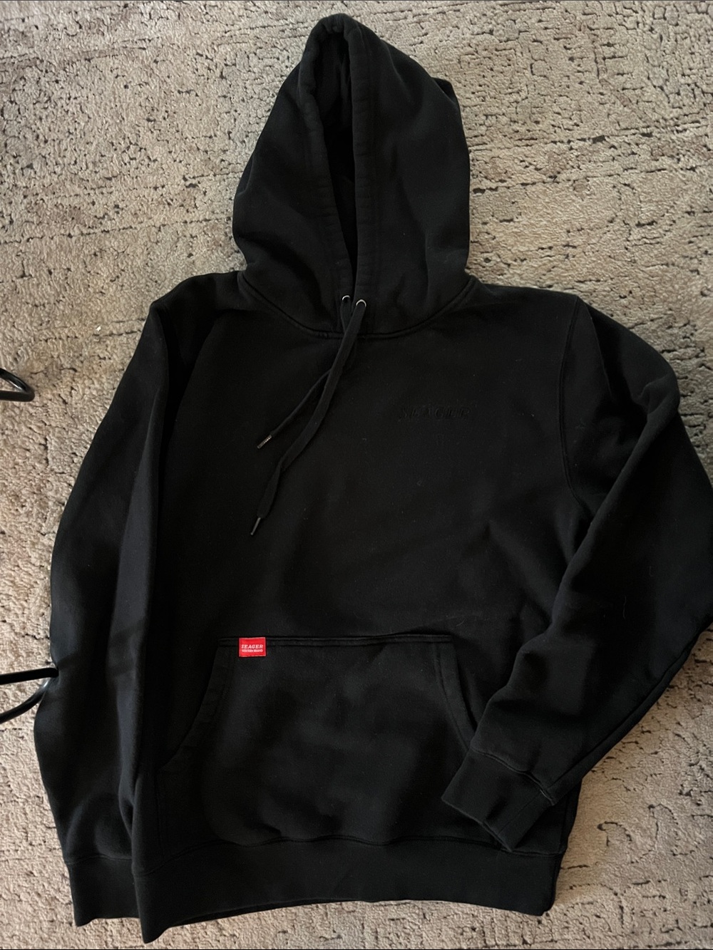 Black Men's Seager Pullover Hoodie - Comfortable Everyday Style